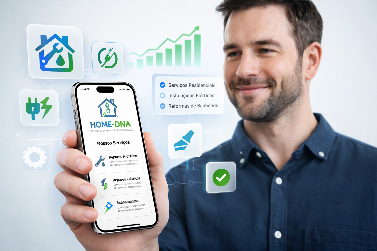 cliente Satisfeito photo hame -DNA app